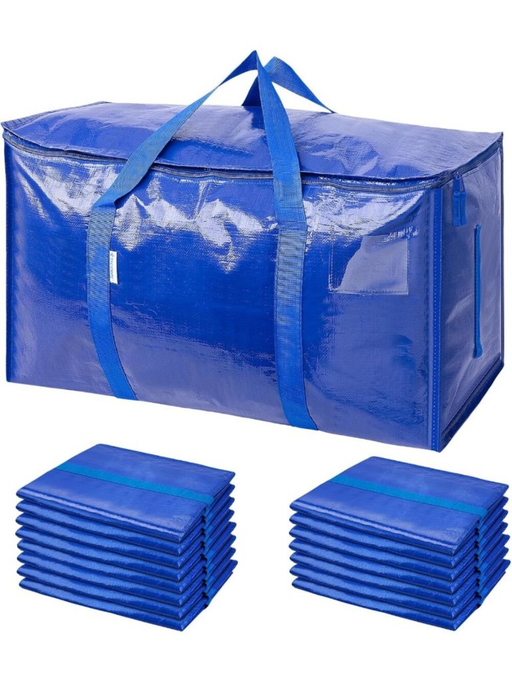 Extra Large Heavy-Duty Moving Bags with Zippers & Handles - 30 Gallon Storage